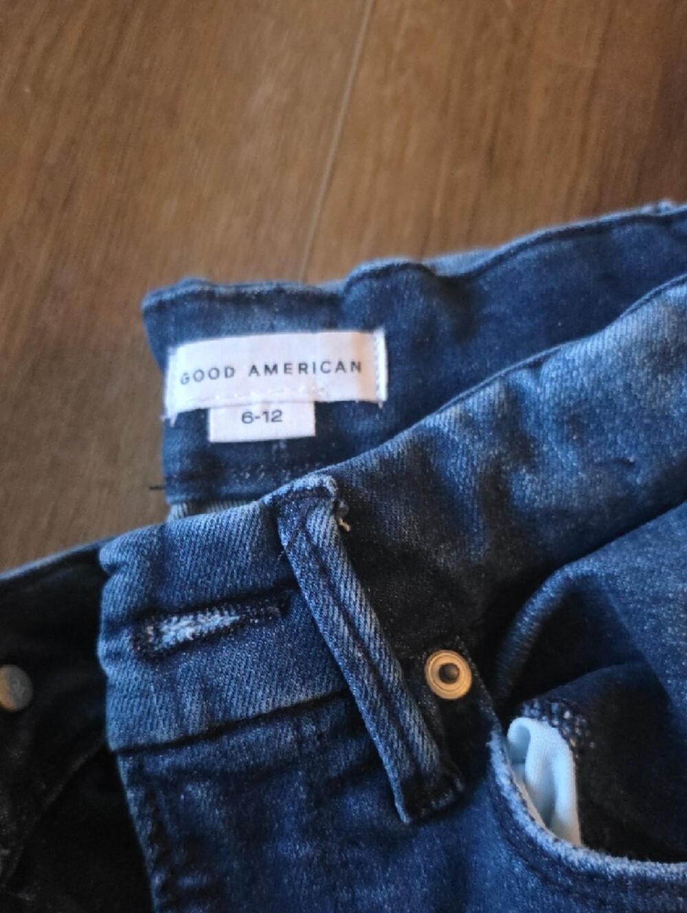 Good American Dark Blue Always Fit Straight Classic Size 6-12 - Picture 2 of 3